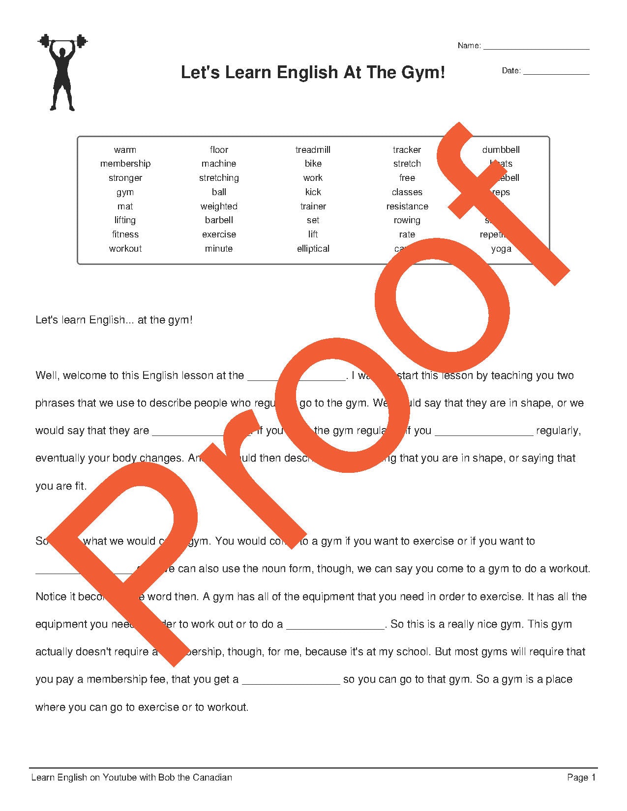 Pacote de estudos para aprender inglês na academia 🏋🏽🏃💪