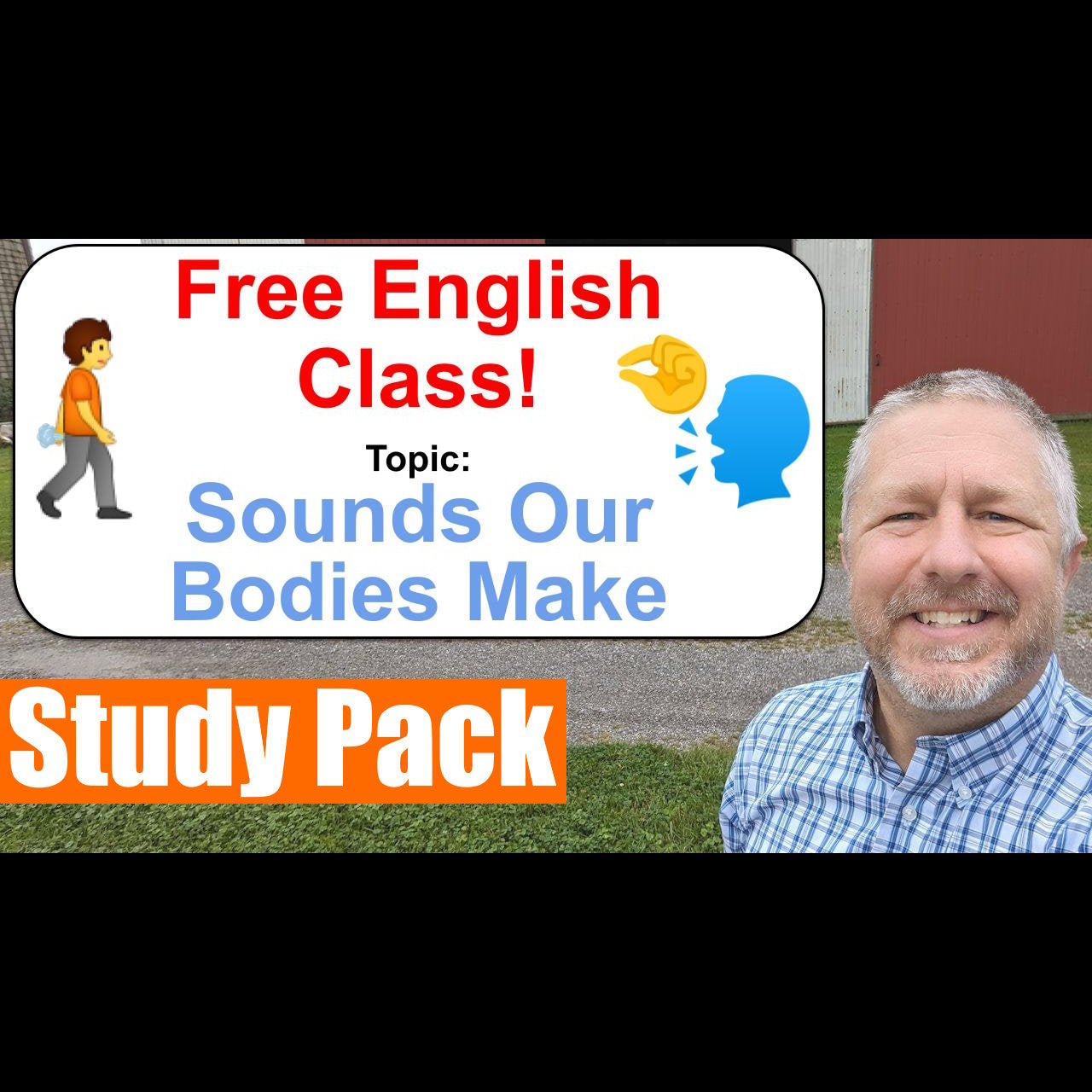 Pacote de estudo para sons que nossos corpos fazem aula de inglês