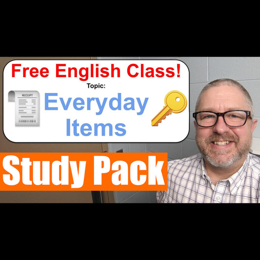 Study Pack for Everyday Items English Lesson