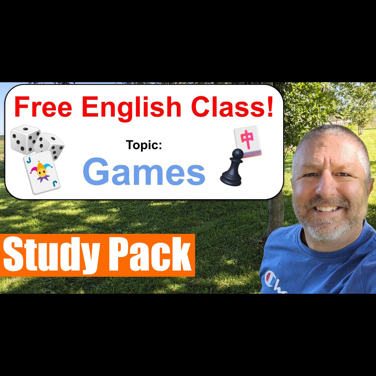 Pacote de estudo para aula de inglês sobre jogos